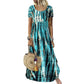 Lässiges, locker sitzendes Damenkleid mit Tie-Dye-Muster