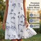 Ärmelloses Damenkleid mit Rundhalsausschnitt und Print