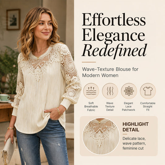 ⌛Zeitlich begrenztes Angebot – Elegantes Patchwork-Oberteil aus Spitze für Damen