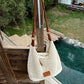 🏖️ Sommer-Sale 60% Rabatt 🏝️👜🛍️Beige Strick-Wickeltasche geräumig | Sommer Schultertasche für Strandspaziergänge, Brunch und Resort-Tage🎁