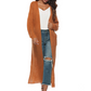 Locker sitzende Herbst-Strickjacke mit langen Ärmeln
