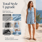 Sommer-Jumpsuit für Damen mit Stehkragen