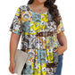 👕Fließendes Tunika-T-Shirt mit Blumenmuster🏵️