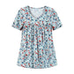 👕Fließendes Tunika-T-Shirt mit Blumenmuster🏵️