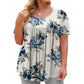 👕Fließendes Tunika-T-Shirt mit Blumenmuster🏵️
