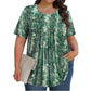 👕Fließendes Tunika-T-Shirt mit Blumenmuster🏵️