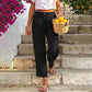 Ein absolutes Must-have🔥👖 Leichte Hose aus einem Leinen-Mix – mit fließendem Fall und klassisch geradem Bein, ideal für die Arbeit oder das Wochenende