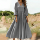 💕Neu eingetroffen 50% RABATT👗Maxikleid für Damen mit V-Ausschnitt und Falten