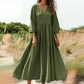 💕Neu eingetroffen 50% RABATT👗Maxikleid für Damen mit V-Ausschnitt und Falten