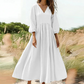 💕Neu eingetroffen 50% RABATT👗Maxikleid für Damen mit V-Ausschnitt und Falten