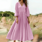💕Neu eingetroffen 50% RABATT👗Maxikleid für Damen mit V-Ausschnitt und Falten