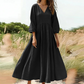 💕Neu eingetroffen 50% RABATT👗Maxikleid für Damen mit V-Ausschnitt und Falten