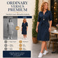 👗Damen-Shirtkleid mit 3/4-Ärmeln und Gürtel