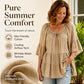 👚 Elegantes Rüschen-Oberteil – 3/4-Ärmel, fließende Bewegung & weicher Baumwollmix – Für einen mühelos schicken Look – Nur heute -50%!