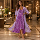 Fließendes, weit geschnittenes Swing-Kleid im indischen Stil