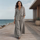 Women's Long Sleeve Shirt & Wide-Leg Pants Set