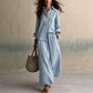 Women's Long Sleeve Shirt & Wide-Leg Pants Set