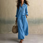 Women's Long Sleeve Shirt & Wide-Leg Pants Set
