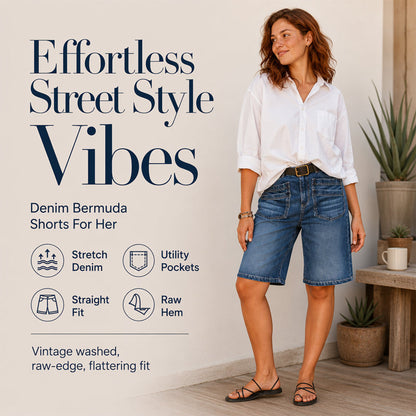 Klassische, kurz geschnittene Jeans mit geradem Bein für Damen
