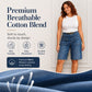 Klassische, kurz geschnittene Jeans mit geradem Bein für Damen