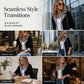 ⌛Zeitlich begrenztes Angebot – Eleganter Damenmantel aus Denim mit geripptem Strick-Einsatz