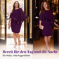 Damen Kleid mit unregelmäßigem Pailletten-Patchwork und Cold-Shoulder-Design