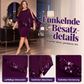 Damen Kleid mit unregelmäßigem Pailletten-Patchwork und Cold-Shoulder-Design