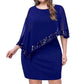 Damen Kleid mit unregelmäßigem Pailletten-Patchwork und Cold-Shoulder-Design