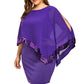 Damen Kleid mit unregelmäßigem Pailletten-Patchwork und Cold-Shoulder-Design