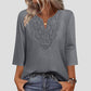 ☀️👚Top-Empfehlung – Bluse mit V-Ausschnitt und Spitzenbesatz – atmungsaktiver Stoff und figurschmeichelnder Fall für Arbeit oder Wochenende 🌿
