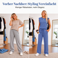 ⏰Nur noch heute 50% Rabatt!🔥Legeres ärmelloses Set für Damen: Oberteil mit Rundhalsausschnitt und Weite-Bein-Hose