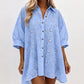 Damen-Shirt mit Aussparungen, Lochspitze und Burnout-Effekt, kurzärmelig
