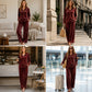 Zweiteiliges Lounge-Set aus Samt für Damen im Freizeitstil
