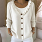 Bestseller🏆👚 Strickcardigan mit Rüschenkragen – Eleganter Fall und ganztägiger Tragekomfort für jeden Look