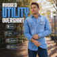 Bestseller🏆👔 Klassisches Baumwollhemd im Denim-Look – lockere Passform und zeitloser Stil für den Alltag