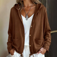 Damen lässige Jacke mit Kapuze und Kordelzug am Saum.