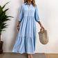Einfarbiges, locker sitzendes Damenkleid