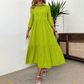 Einfarbiges, locker sitzendes Damenkleid