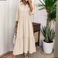 Einfarbiges, locker sitzendes Damenkleid