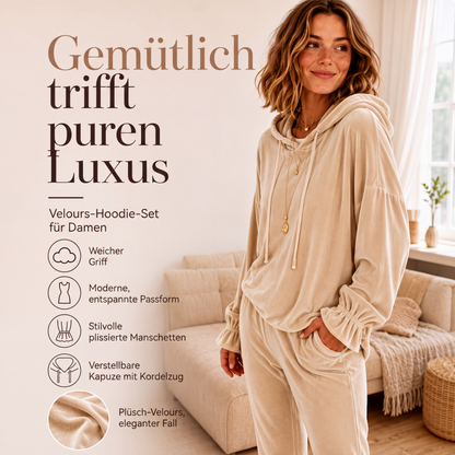 🍂Herbst Sale – 50 % Rabatt！✨Legerer Kapuzenpullover aus Samt für Damen