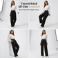 Ein absolutes Must-Have🔥👖 – Maßgeschneiderte Hose mit hoher Taille und 4 Metallknöpfen – Formbetonte Taille und knitterfreier Tragekomfort für die Arbeit oder das Wochenende