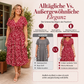 🌺Elegantes Damenkleid mit V-Ausschnitt und Blumendruck