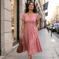 🌺Elegantes Damenkleid mit V-Ausschnitt und Blumendruck