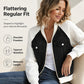 🎁Neuheiten 55 % Rabatt💥Kreative Denim-Splicing-Jacke für Damen 🧥 – Ausgefallene Streetwear für coole Alltags-Looks