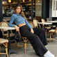 Damen Bequeme Lockere Palazzo Loungehose