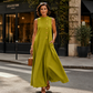 Schickes, ärmelloses Maxikleid mit Knöpfen für Damen