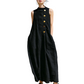 Schickes, ärmelloses Maxikleid mit Knöpfen für Damen