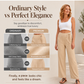 ✨Neuheiten & Sonderangebote – Damenhose mit hoher Taille, Kordelzug und geradem Bein
