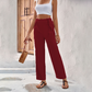 ✨Neuheiten & Sonderangebote – Damenhose mit hoher Taille, Kordelzug und geradem Bein