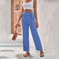 ✨Neuheiten & Sonderangebote – Damenhose mit hoher Taille, Kordelzug und geradem Bein